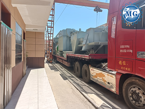 西安干粉砂漿設備裝車現場！